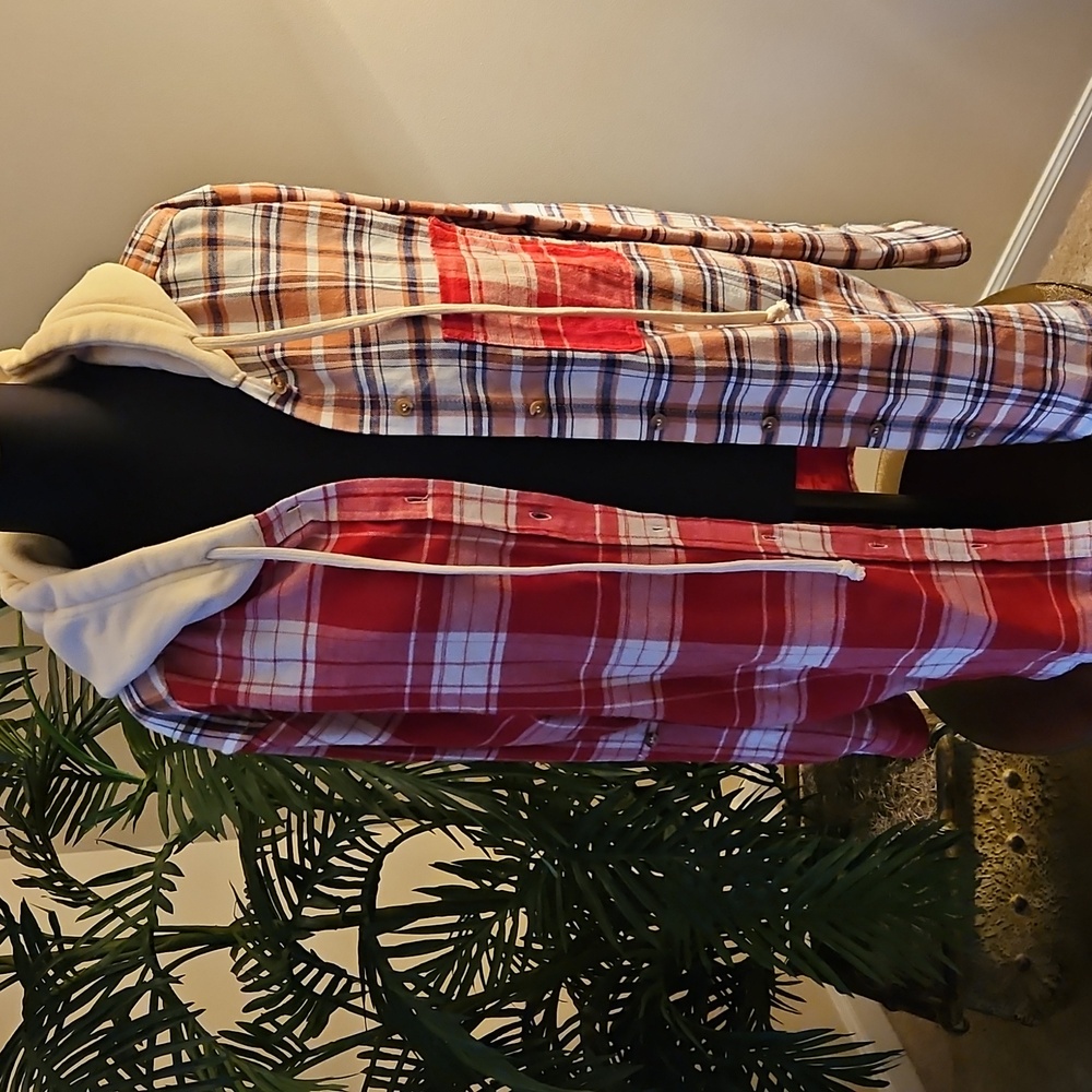 Lightweight flannel with hood